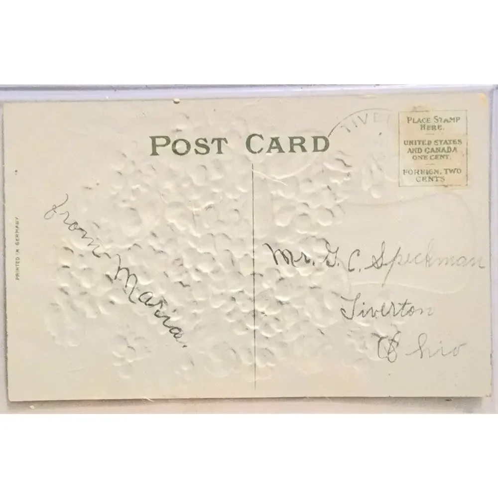 Lot Of Three Vintage Antique Embossed Postcards Flowers